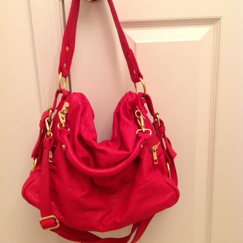 Amrita red crossbody satchel shoulder handbag